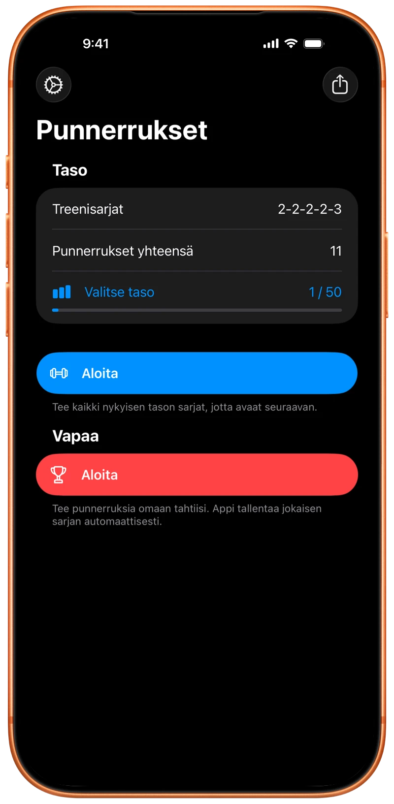 iPhone näyttää Pushanovan aloitusnäytön