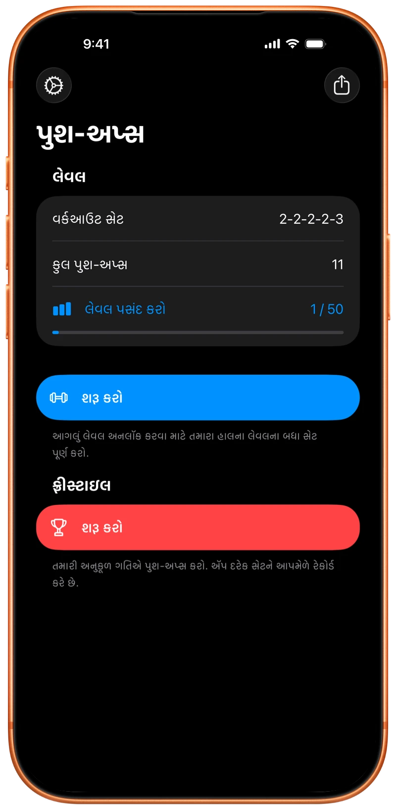 iPhone પર Pushanovaની શરૂઆતની સ્ક્રીન