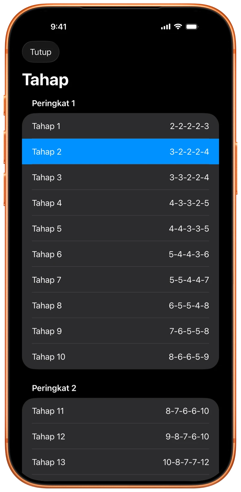 iPhone menunjukkan tahap rancangan Pushanova