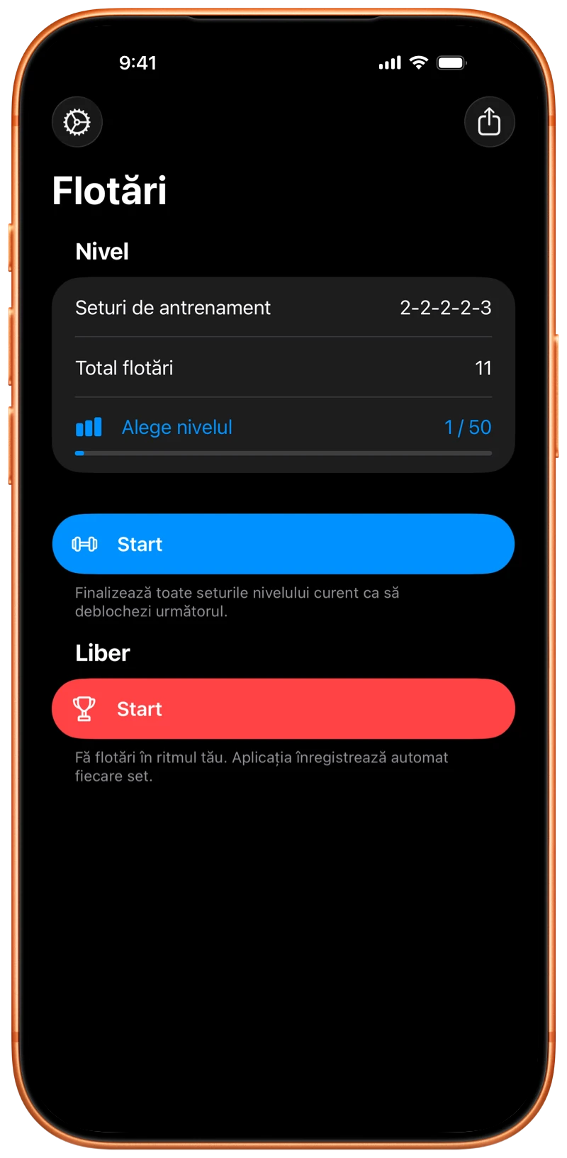 iPhone care afișează ecranul de pornire Pushanova