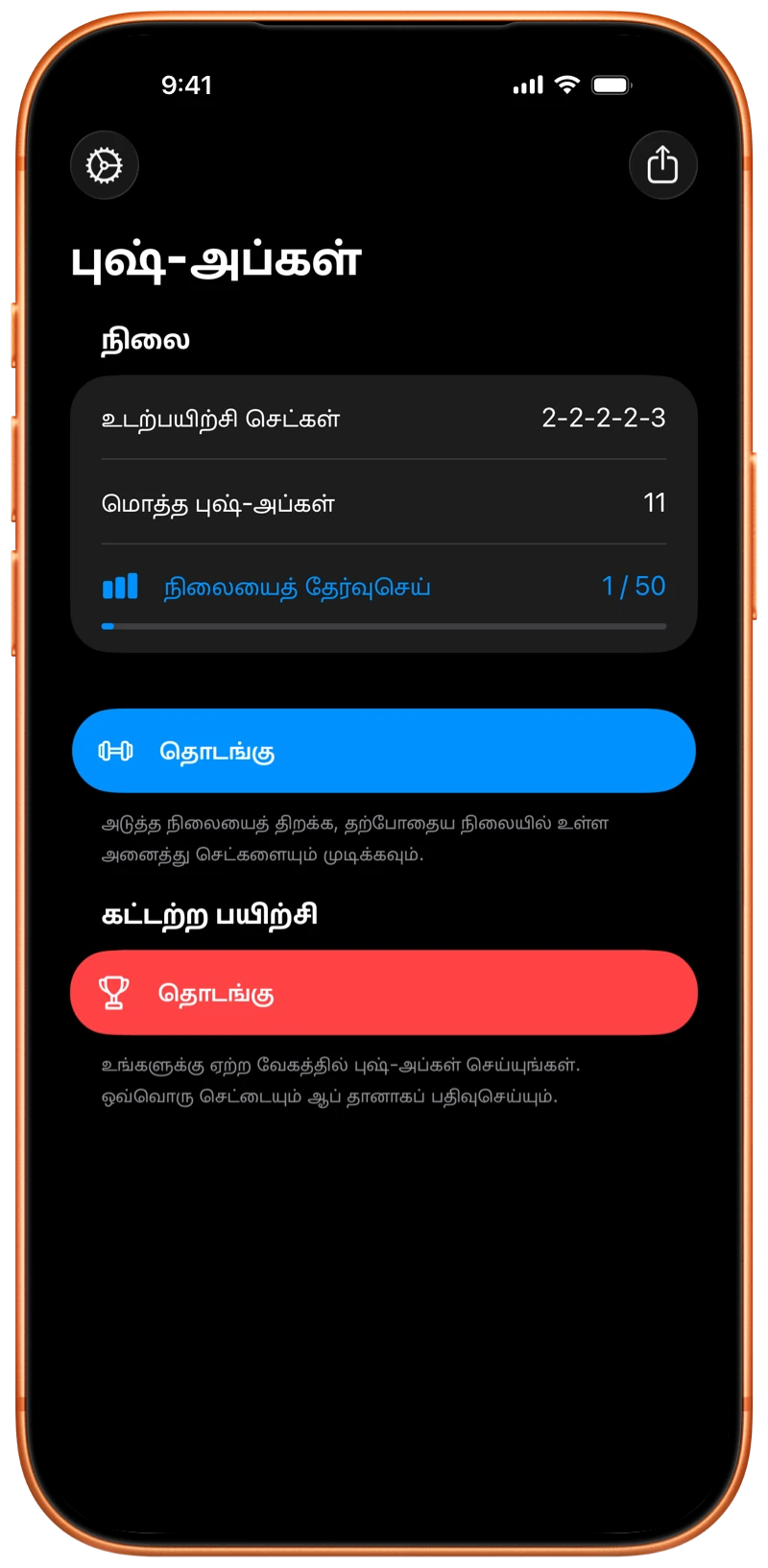 Pushanova தொடக்கத் திரையைக் காட்டும் iPhone