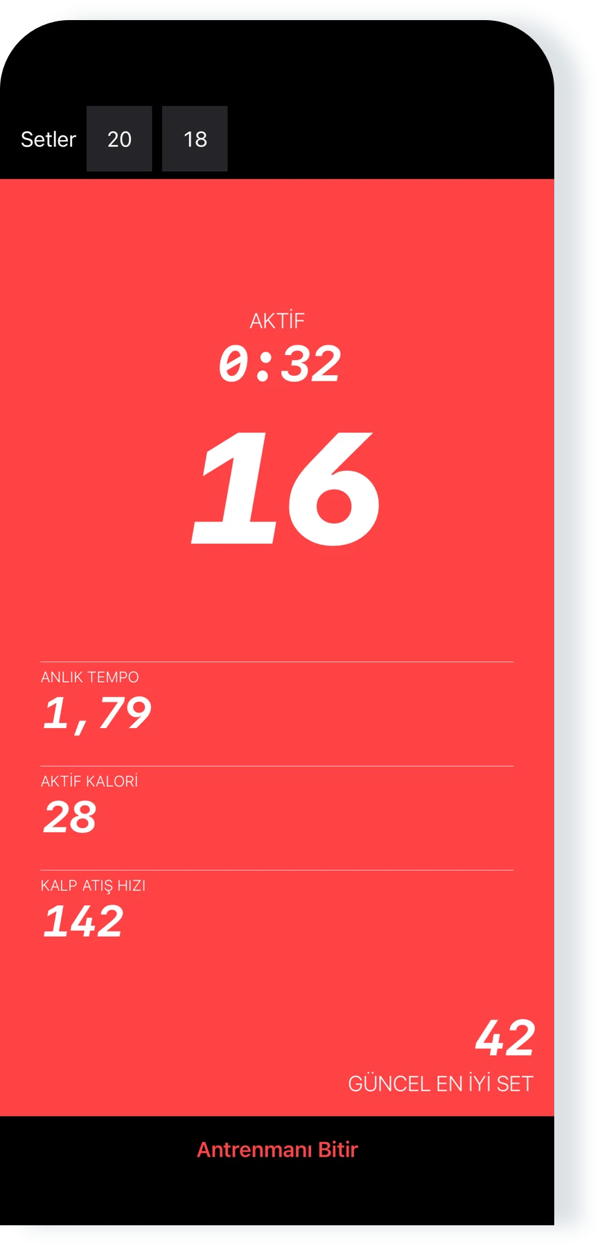 Pushanova uygulamasını gösteren iPhone