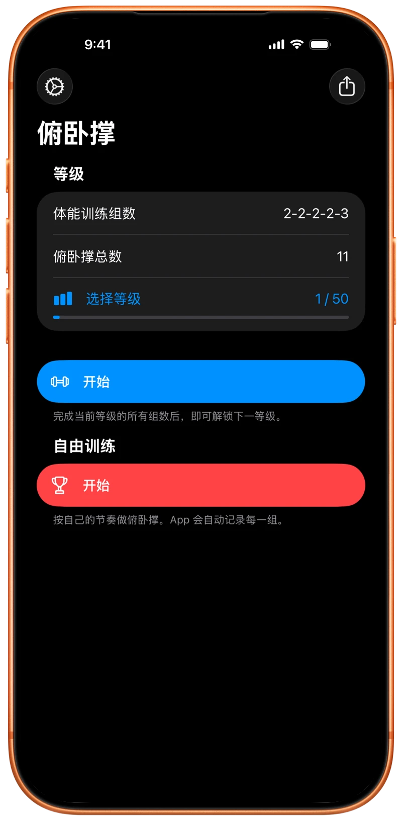 iPhone 上显示 Pushanova 的开始屏幕